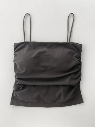 Slender Side Shirring Strappy Sleeveless Top