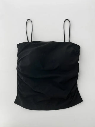 Slender Side Shirring Strappy Sleeveless Top