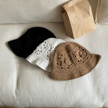Billie Flower Knit Bucket Hat