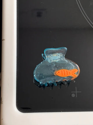 Fish Tank Mini Fish Aquarium Hair Claw Clip