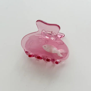 Fish Tank Mini Fish Aquarium Hair Claw Clip