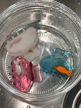 Fish Tank Mini Fish Aquarium Hair Claw Clip