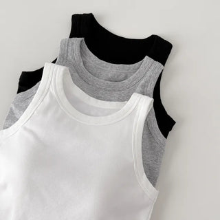 New Crop Sleeve Sleeveless Top with Cups Basic Sleeveless Top