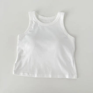 New Crop Sleeve Sleeveless Top with Cups Basic Sleeveless Top