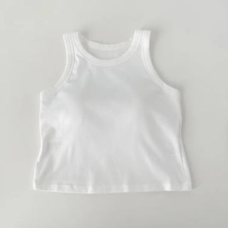 New Crop Sleeve Sleeveless Top with Cups Basic Sleeveless Top