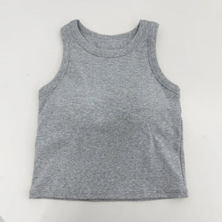 New Crop Sleeve Sleeveless Top with Cups Basic Sleeveless Top