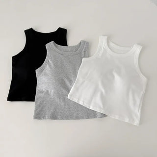 New Crop Sleeve Sleeveless Top with Cups Basic Sleeveless Top