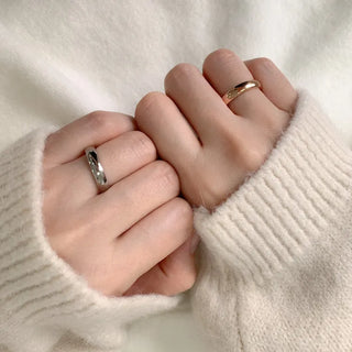 Non-tarnishing Surgical Steel Cushion Volume Couple Rings