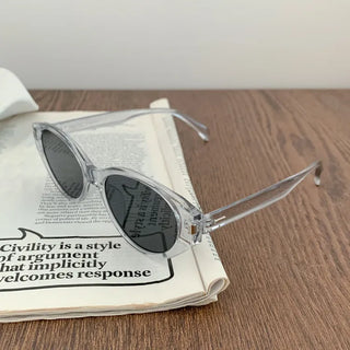 Round Cat's Eye UV Protection Color Tinted Sunglasses Glasses