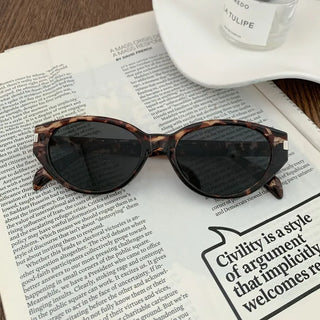 Round Cat's Eye UV Protection Color Tinted Sunglasses Glasses