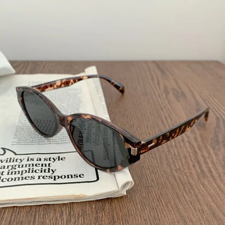 Round Cat's Eye UV Protection Color Tinted Sunglasses Glasses