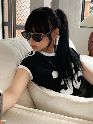 Round Cat's Eye UV Protection Color Tinted Sunglasses Glasses