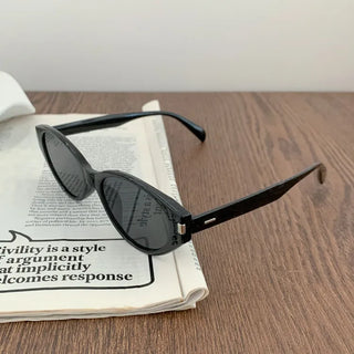 Round Cat's Eye UV Protection Color Tinted Sunglasses Glasses