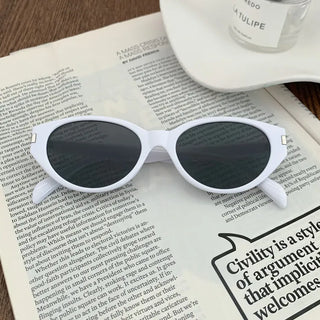 Round Cat's Eye UV Protection Color Tinted Sunglasses Glasses