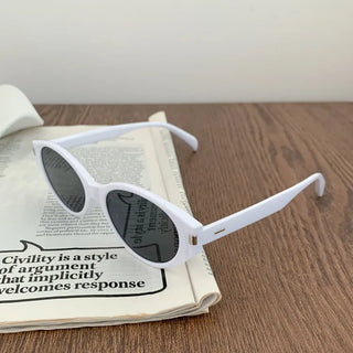 Round Cat's Eye UV Protection Color Tinted Sunglasses Glasses