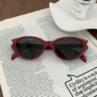 Round Cat's Eye UV Protection Color Tinted Sunglasses Glasses