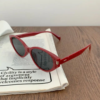Round Cat's Eye UV Protection Color Tinted Sunglasses Glasses