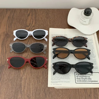 Round Cat's Eye UV Protection Color Tinted Sunglasses Glasses