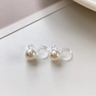 Rudy Pearl Silicone Hypoallergenic Ear Cuff Clip-ons 3 Sizes