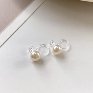 Rudy Pearl Silicone Hypoallergenic Ear Cuff Clip-ons 3 Sizes