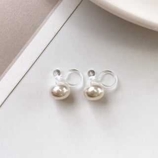 Rudy Pearl Silicone Hypoallergenic Ear Cuff Clip-ons 3 Sizes
