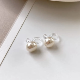 Rudy Pearl Silicone Hypoallergenic Ear Cuff Clip-ons 3 Sizes