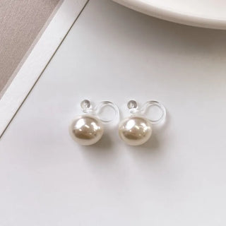 Rudy Pearl Silicone Hypoallergenic Ear Cuff Clip-ons 3 Sizes