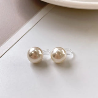 Rudy Pearl Silicone Hypoallergenic Ear Cuff Clip-ons 3 Sizes