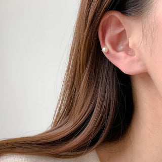 Rudy Pearl Silicone Hypoallergenic Ear Cuff Clip-ons 3 Sizes