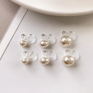 Rudy Pearl Silicone Hypoallergenic Ear Cuff Clip-ons 3 Sizes