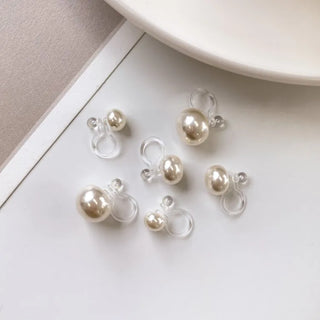 Rudy Pearl Silicone Hypoallergenic Ear Cuff Clip-ons 3 Sizes