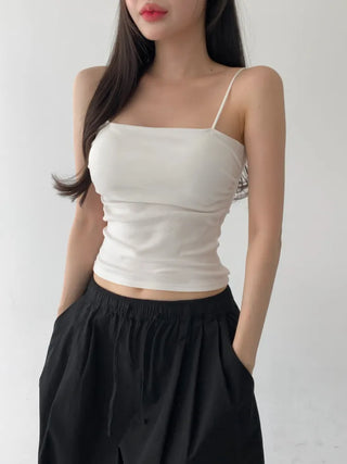 Daily Basic Lineup Cotton Cup Bralettes Cooling Strap Sleeveless Tops Collection