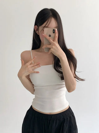 Daily Basic Lineup Cotton Cup Bralettes Cooling Strap Sleeveless Tops Collection