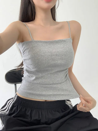 Daily Basic Lineup Cotton Cup Bralettes Cooling Strap Sleeveless Tops Collection