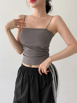 Daily Basic Lineup Cotton Cup Bralettes Cooling Strap Sleeveless Tops Collection