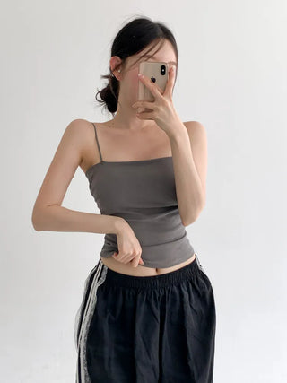 Daily Basic Lineup Cotton Cup Bralettes Cooling Strap Sleeveless Tops Collection