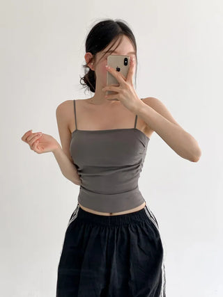Daily Basic Lineup Cotton Cup Bralettes Cooling Strap Sleeveless Tops Collection
