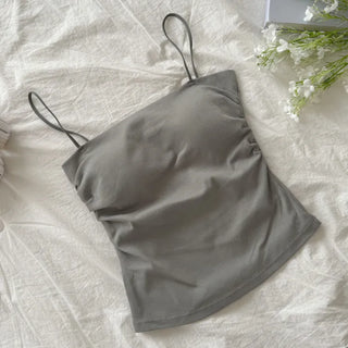 Daily Basic Lineup Cotton Cup Bralettes Cooling Strap Sleeveless Tops Collection