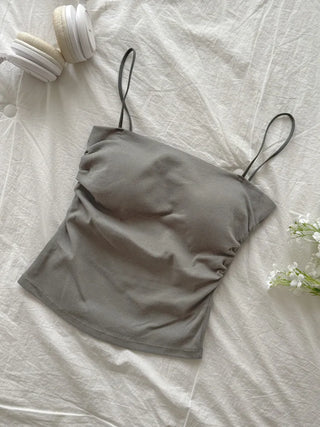 Daily Basic Lineup Cotton Cup Bralettes Cooling Strap Sleeveless Tops Collection