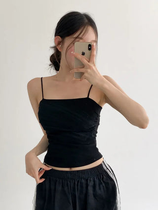 Daily Basic Lineup Cotton Cup Bralettes Cooling Strap Sleeveless Tops Collection