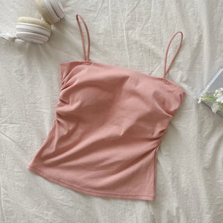 Daily Basic Lineup Cotton Cup Bralettes Cooling Strap Sleeveless Tops Collection