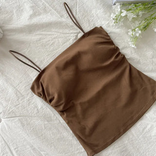 Daily Basic Lineup Cotton Cup Bralettes Cooling Strap Sleeveless Tops Collection