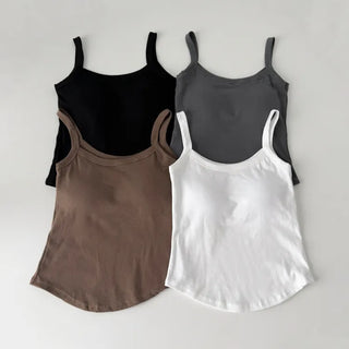 Daily Basic Lineup Cotton Cup Bralettes Cooling Strap Sleeveless Tops Collection