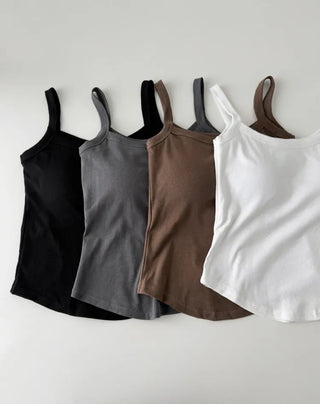 Daily Basic Lineup Cotton Cup Bralettes Cooling Strap Sleeveless Tops Collection
