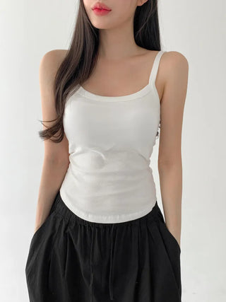 Daily Basic Lineup Cotton Cup Bralettes Cooling Strap Sleeveless Tops Collection