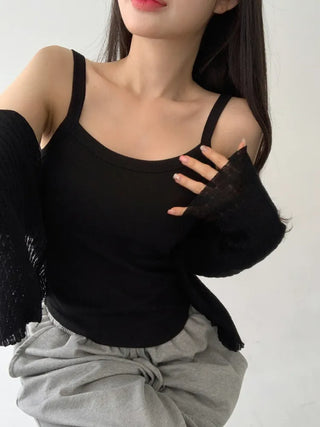 Daily Basic Lineup Cotton Cup Bralettes Cooling Strap Sleeveless Tops Collection