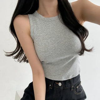 Daily Basic Lineup Cotton Cup Bralettes Cooling Strap Sleeveless Tops Collection