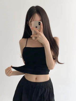Daily Basic Lineup Cotton Cup Bralettes Cooling Strap Sleeveless Tops Collection