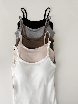 Daily Basic Lineup Cotton Cup Bralettes Cooling Strap Sleeveless Tops Collection