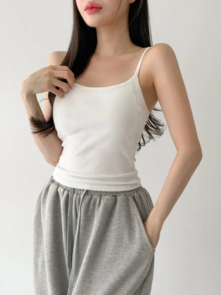 Daily Basic Lineup Cotton Cup Bralettes Cooling Strap Sleeveless Tops Collection
